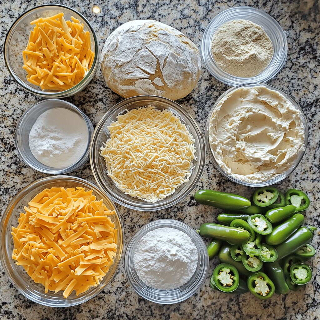 Jalapeño cheddar sourdough loaf sliced showing cheddar pockets and jalapeño pieces