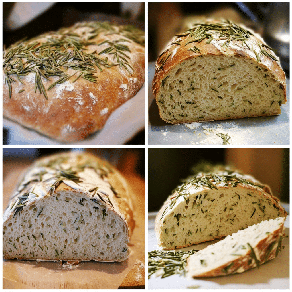 Step-by-step collage for Rosemary Sourdough