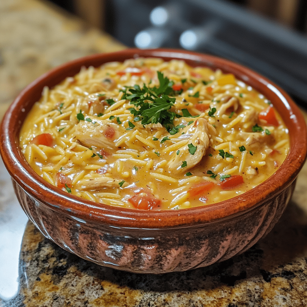 Homemade can you make creamy chicken orzo in under 45 minutes in a serving dish in a bright kitchen