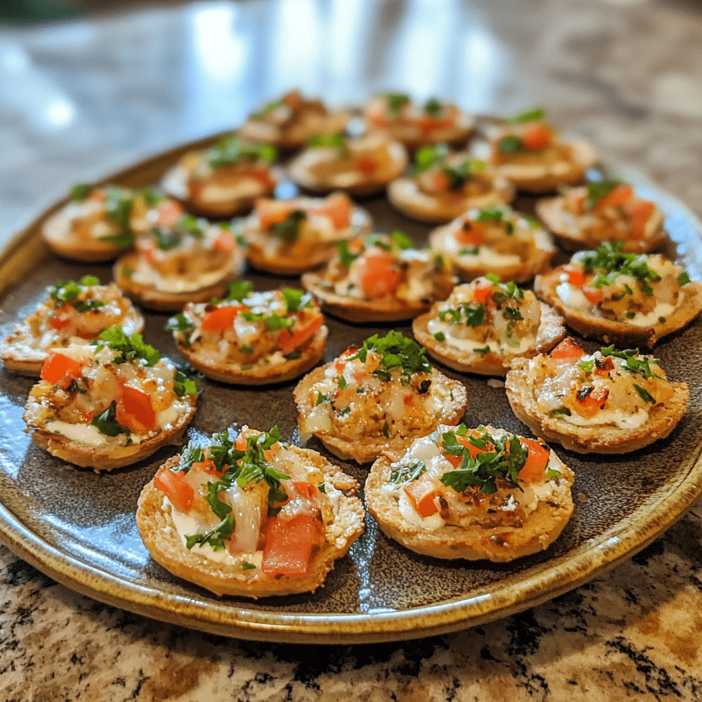 Homemade easy make ahead appetizers served in a dish in a bright kitchen
