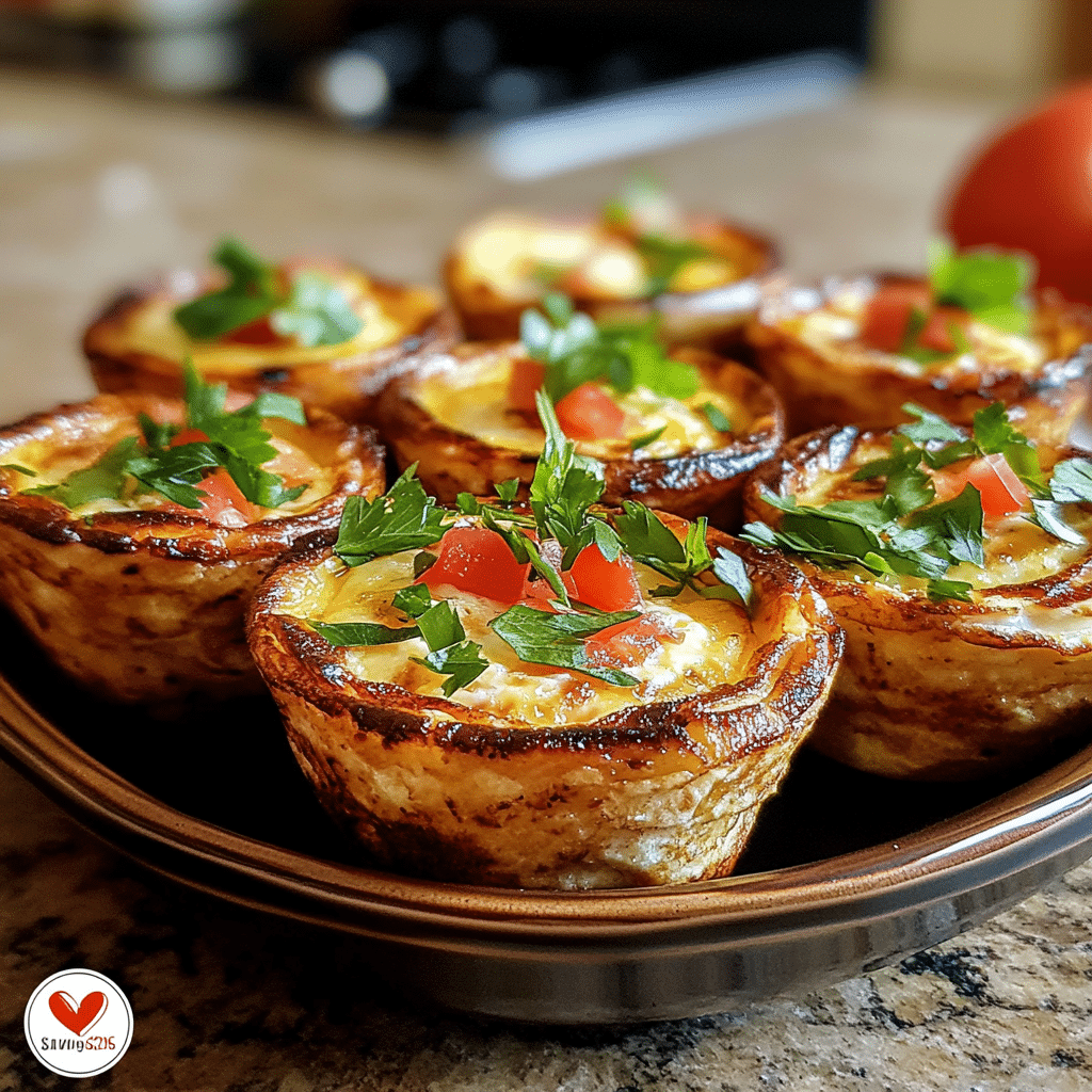 Homemade high protein tortilla egg cups - easy breakfast, lunch or snack in a serving dish in a bright kitchen