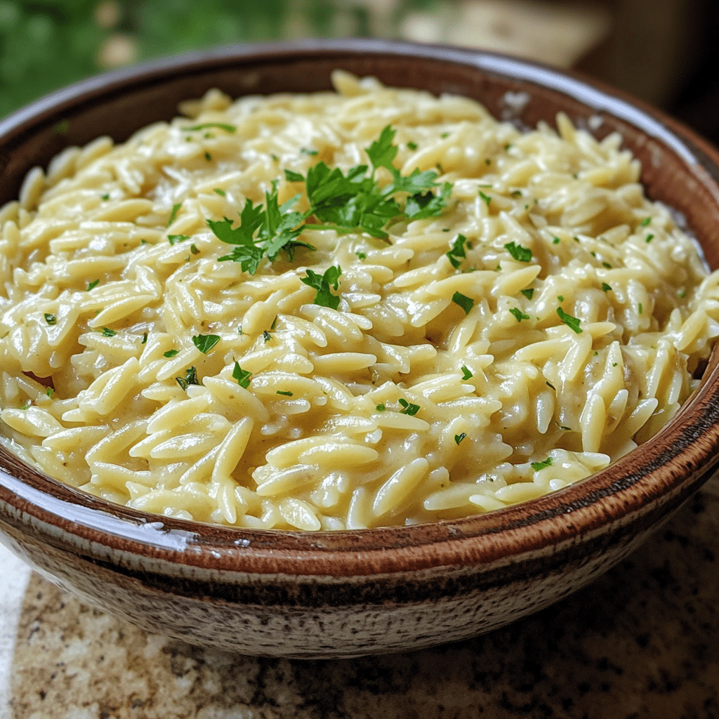 Homemade how can you make creamy orzo in 1 pot in a serving dish in a bright kitchen
