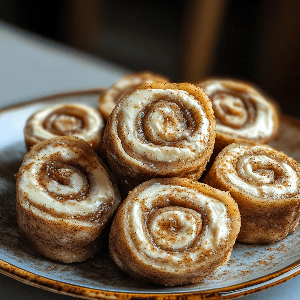 Keto cinnamon tortilla roll ups with cream cheese filling dusted with cinnamon