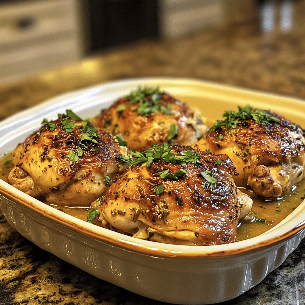 Homemade the 30-minute chicken dinner everyone is obsessed with in a serving dish in a bright kitchen
