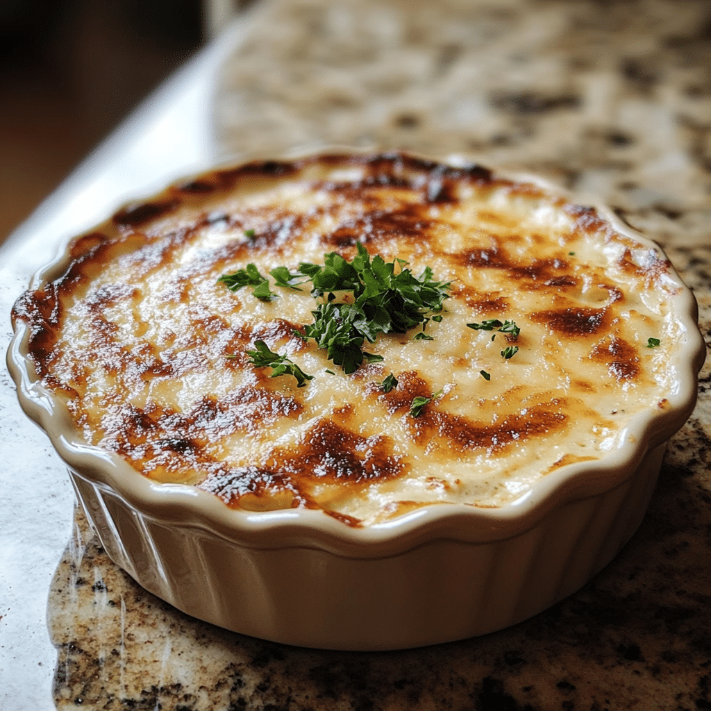 Homemade the best marry me dip in a serving dish in a bright kitchen