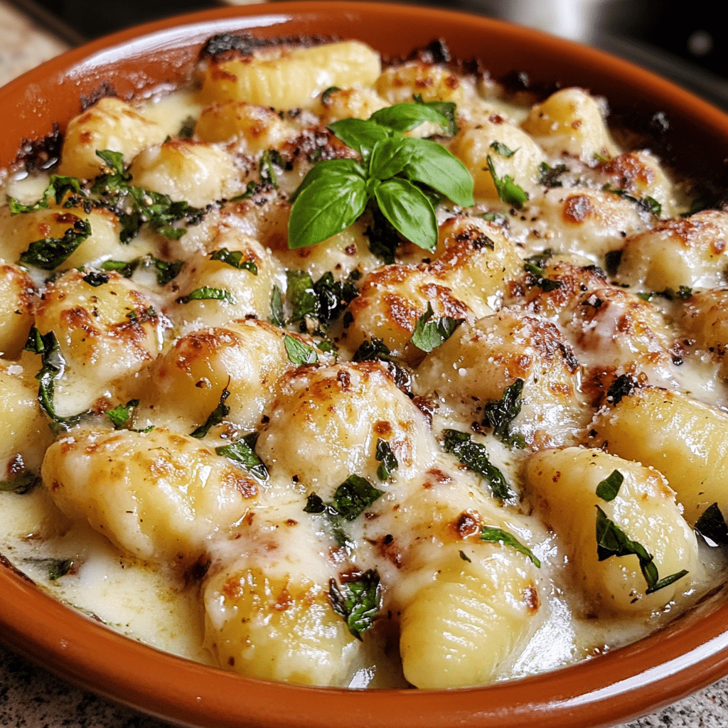 Homemade what makes this gnocchi skillet truly delicious in a serving dish in a bright kitchen