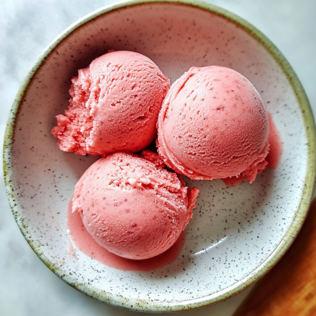 2-ingredient dairy-free Watermelon Gelato! presented in natural light with a homemade look