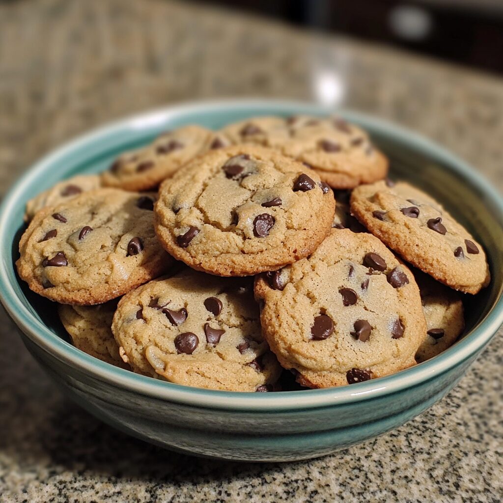 BEST Chocolate Chip Cookies Recipe presented in natural light with a homemade look