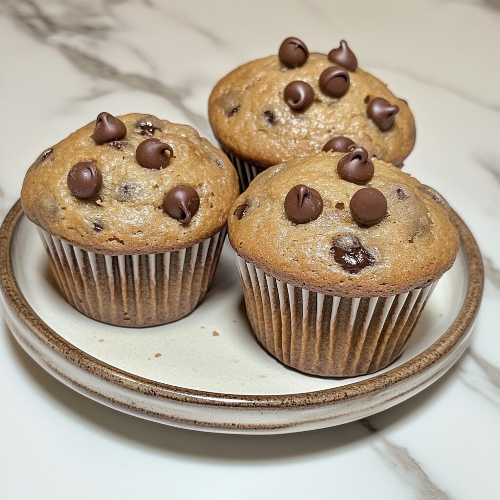 Bakery Style Chocolate Chip Muffins in 2023 Chocolate chip muffin recipe, Baking, Chocolate chip m presented in natural light with a homemade look