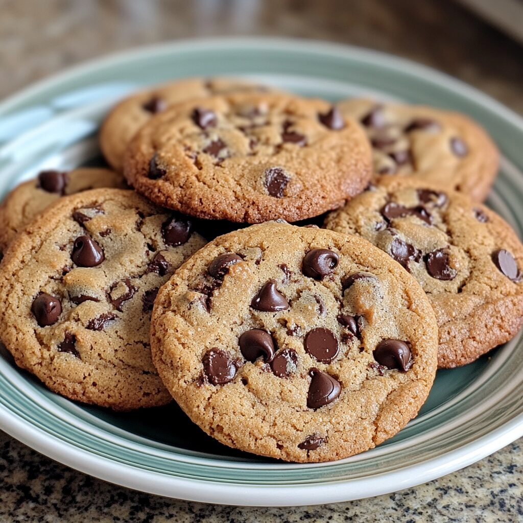 Best Chocolate Chip Cookies presented in natural light with a homemade look
