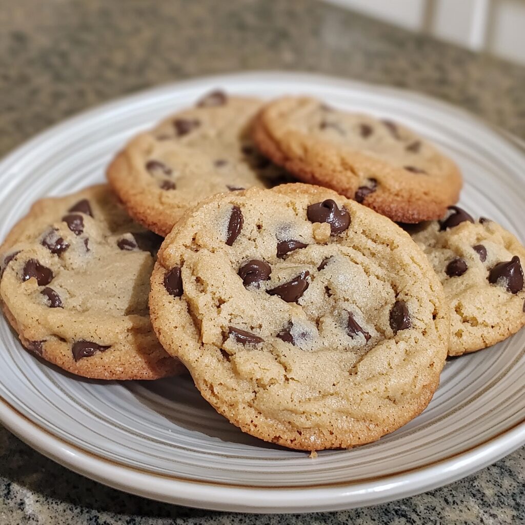Best Ever Chocolate Chip Cookies presented in natural light with a homemade look