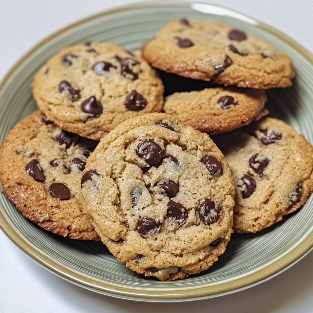 Best Ever Chocolate Chip Cookies presented in natural light with a homemade look