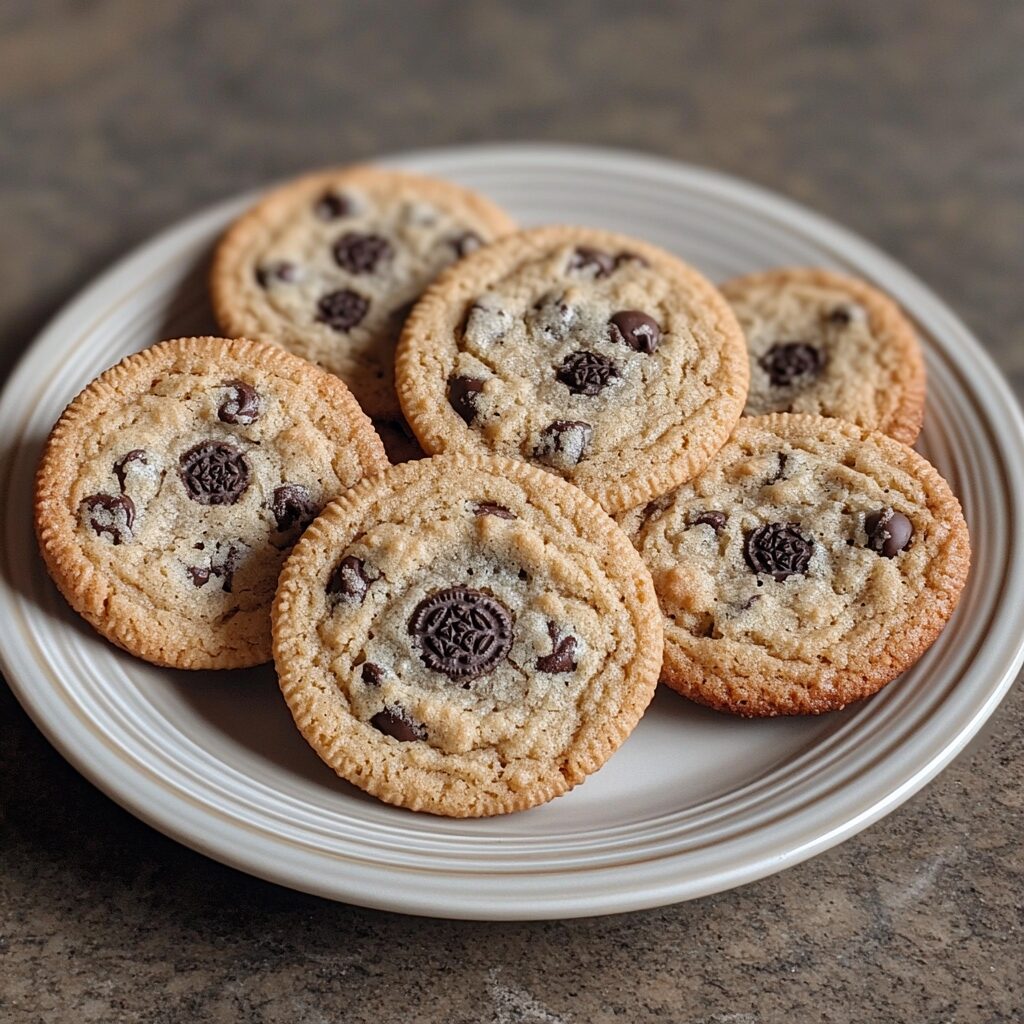 Best Oreo Chocolate Chip Cookies presented in natural light with a homemade look