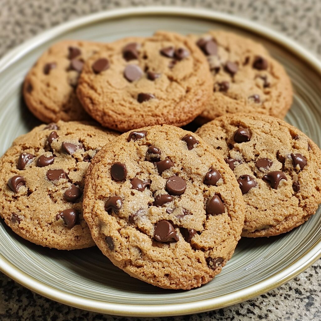Better than a Bakery Chocolate Chip Cookies presented in natural light with a homemade look