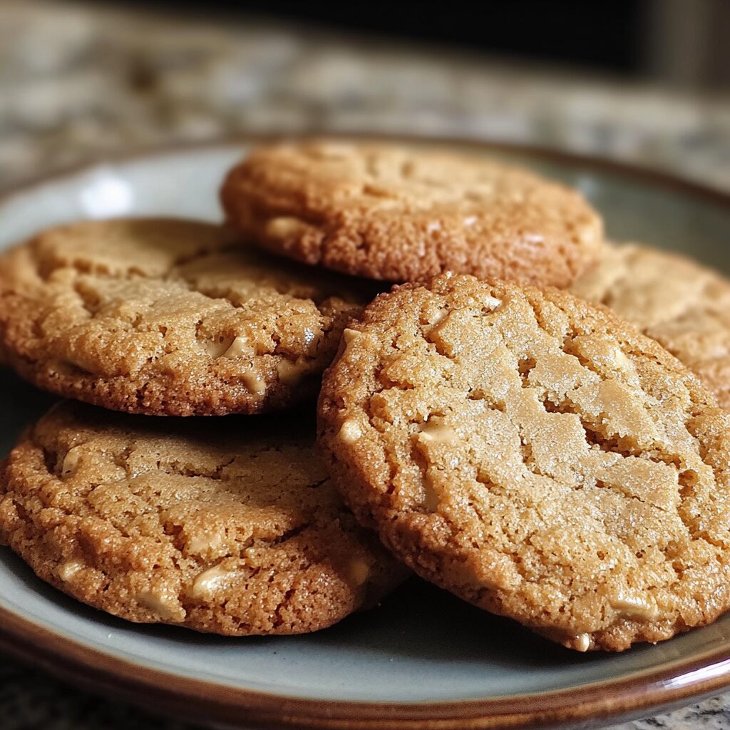 Biscoff Butter Cookies presented in natural light with a homemade look