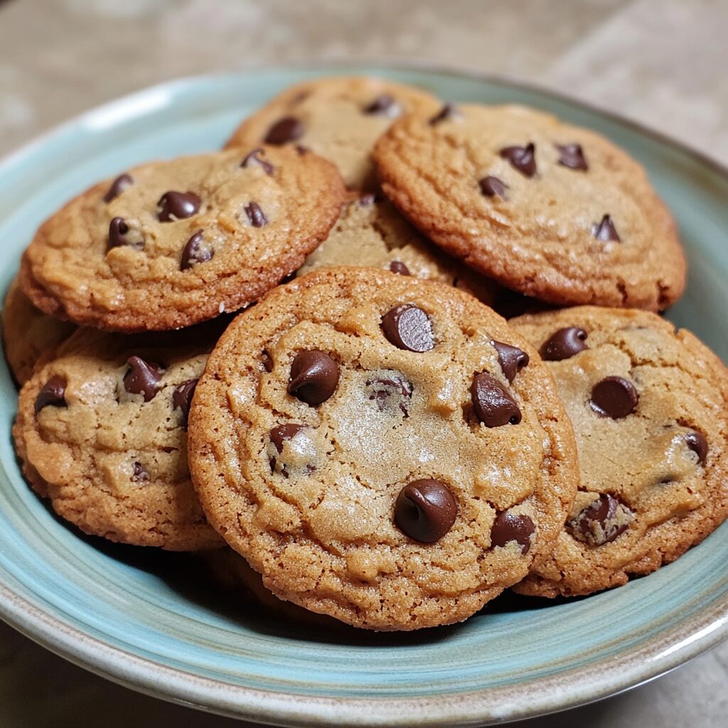Brown Butter Chocolate Chip Cookies that Wow Your Taste Buds! presented in natural light with a homemade look