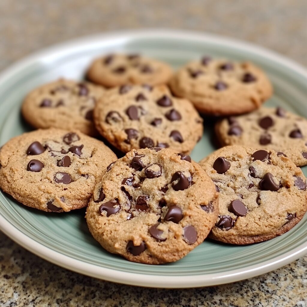 Classic Chocolate Chip Cookies presented in natural light with a homemade look