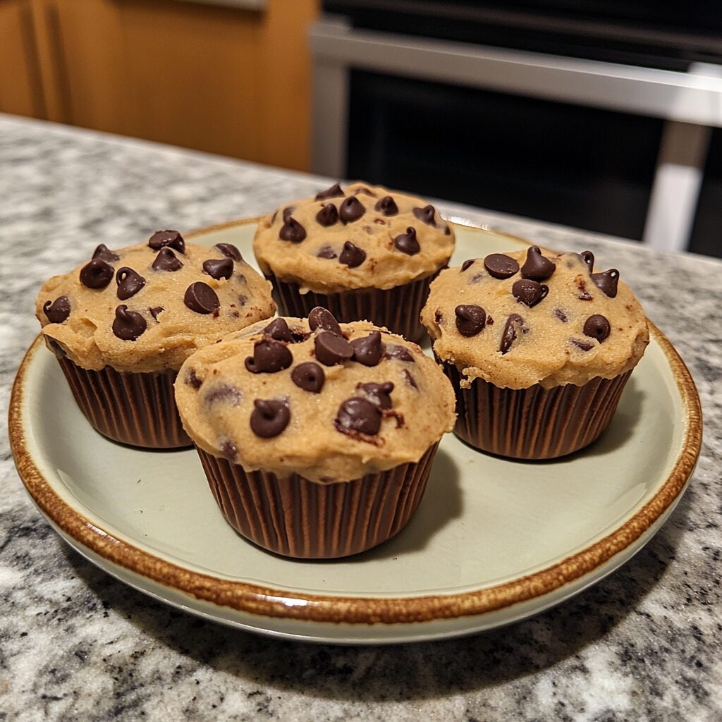 Easy Chocolate Chip Cookie Dough Cups for Fun Baking presented in natural light with a homemade look