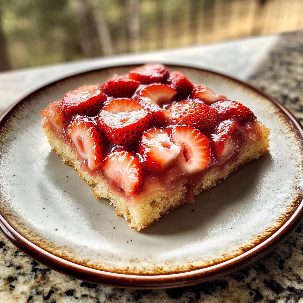 Easy Homemade Strawberry Cake Filling Recipe presented in natural light with a homemade look