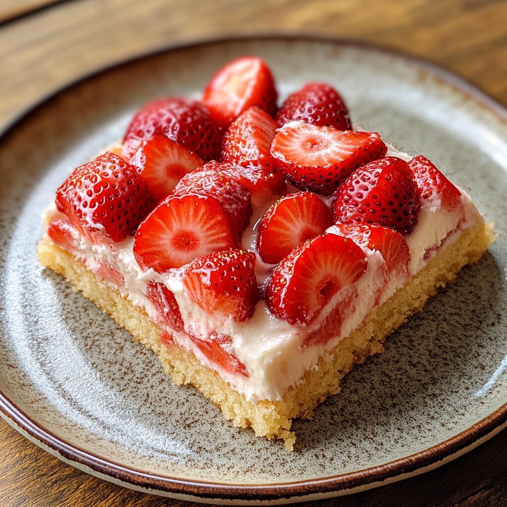 Easy Paula Deen Strawberry Cake Recipe presented in natural light with a homemade look