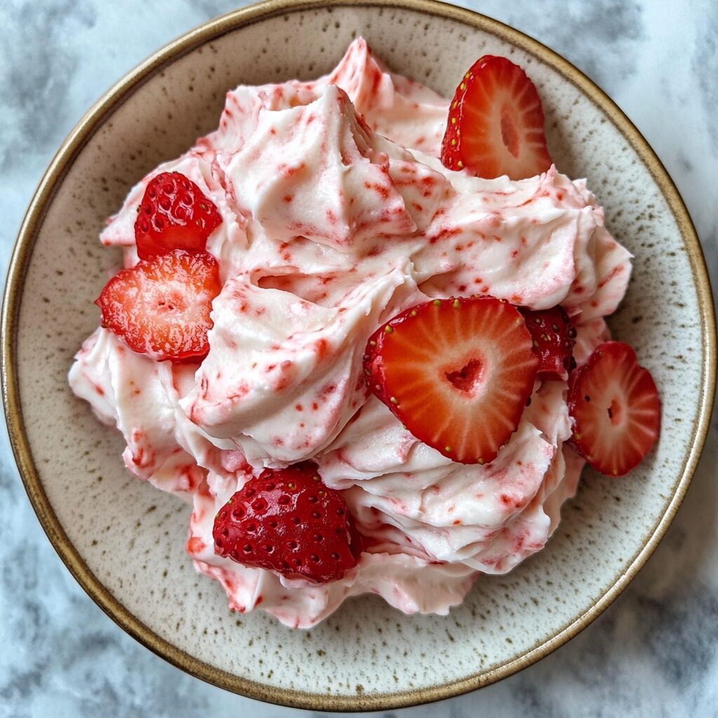 Fresh Strawberry Buttercream Recipe! presented in natural light with a homemade look