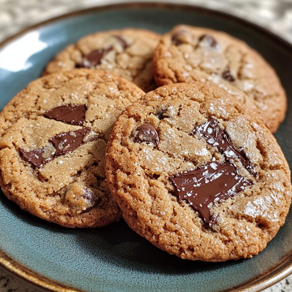 Gluten-Free Brown Butter Chocolate Chip Cookies (Soft & Chewy) presented in natural light with a homemade look