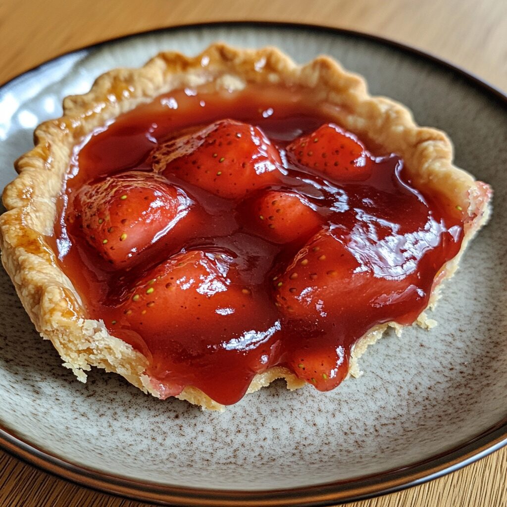 Homemade Strawberry Pie Filling presented in natural light with a homemade look