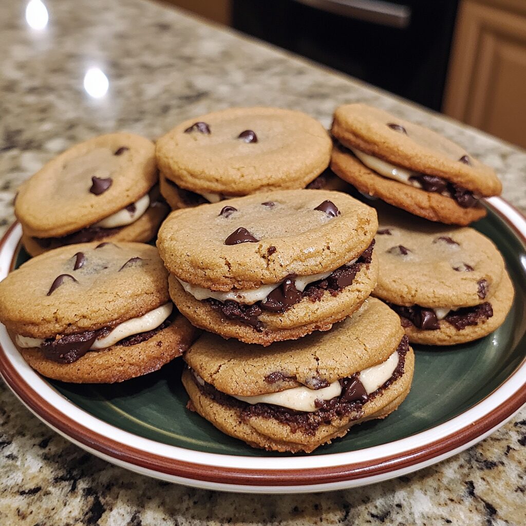 Irresistible Chocolate Chip Cookie Sandwiches Recipe presented in natural light with a homemade look