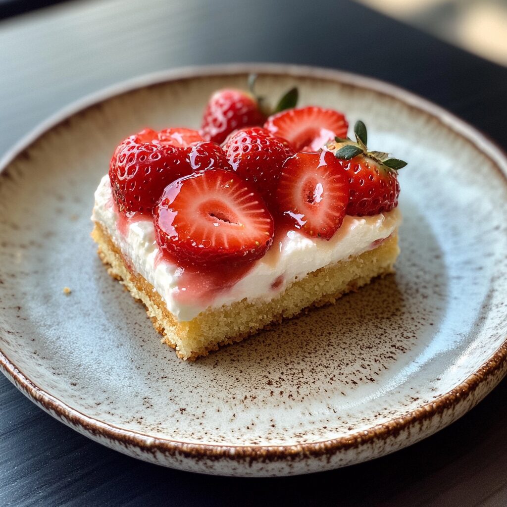 Japanese Strawberry Shortcake presented in natural light with a homemade look