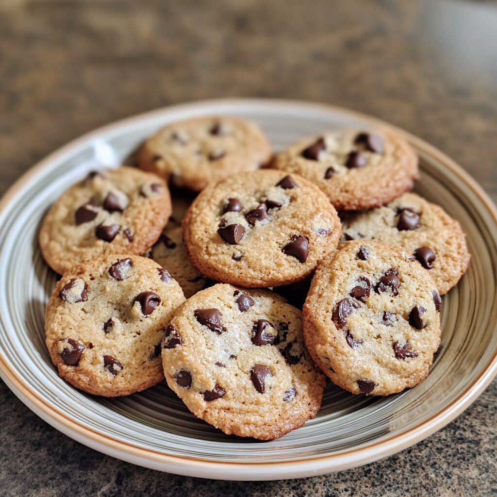 Mini Chocolate Chip Cookies Recipe (Soft, Chewy & Bite-Sized!) presented in natural light with a homemade look