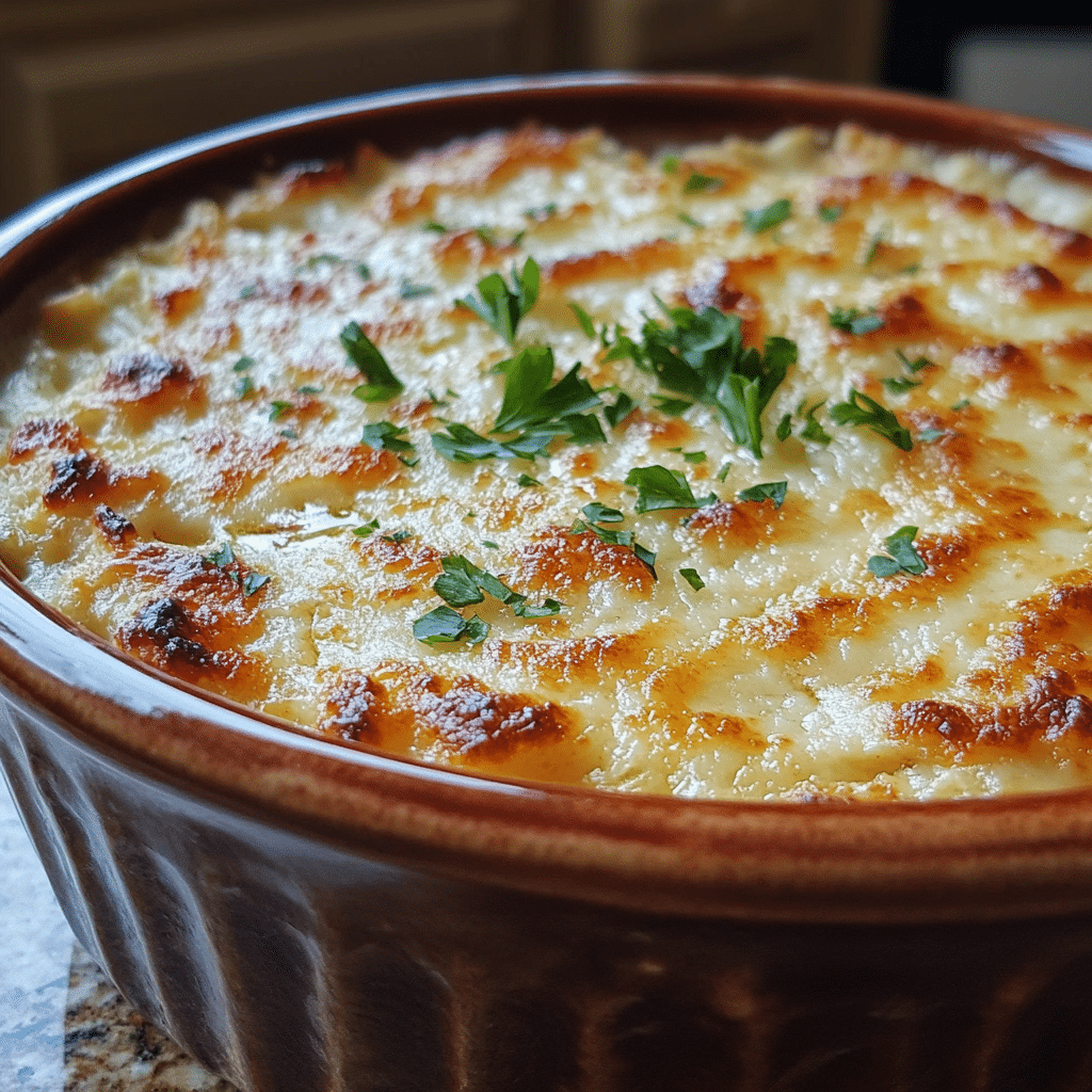 Homemade mouthwatering million dollar crack dip recipe - easy & delicious in a serving dish in a bright kitchen