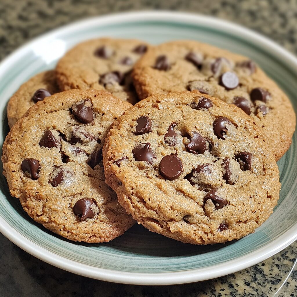My Favorite Chocolate Chip Cookies presented in natural light with a homemade look