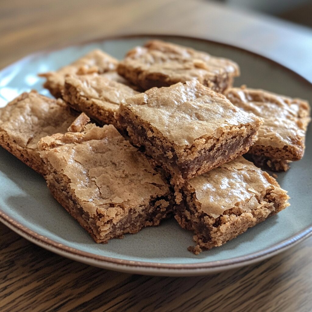 One-Bowl Classic Blondies Recipe presented in natural light with a homemade look