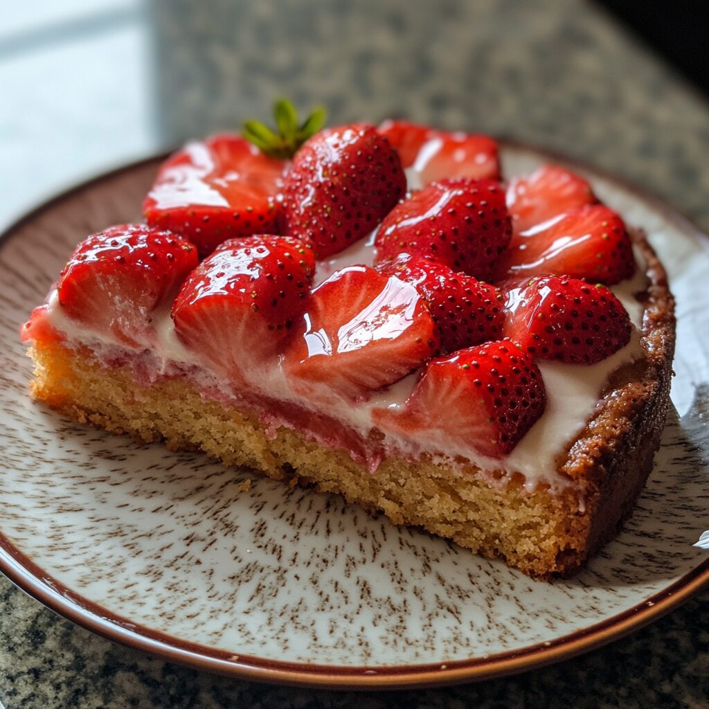 Paula Deen Simply Delicious Strawberry Cake Recipe presented in natural light with a homemade look