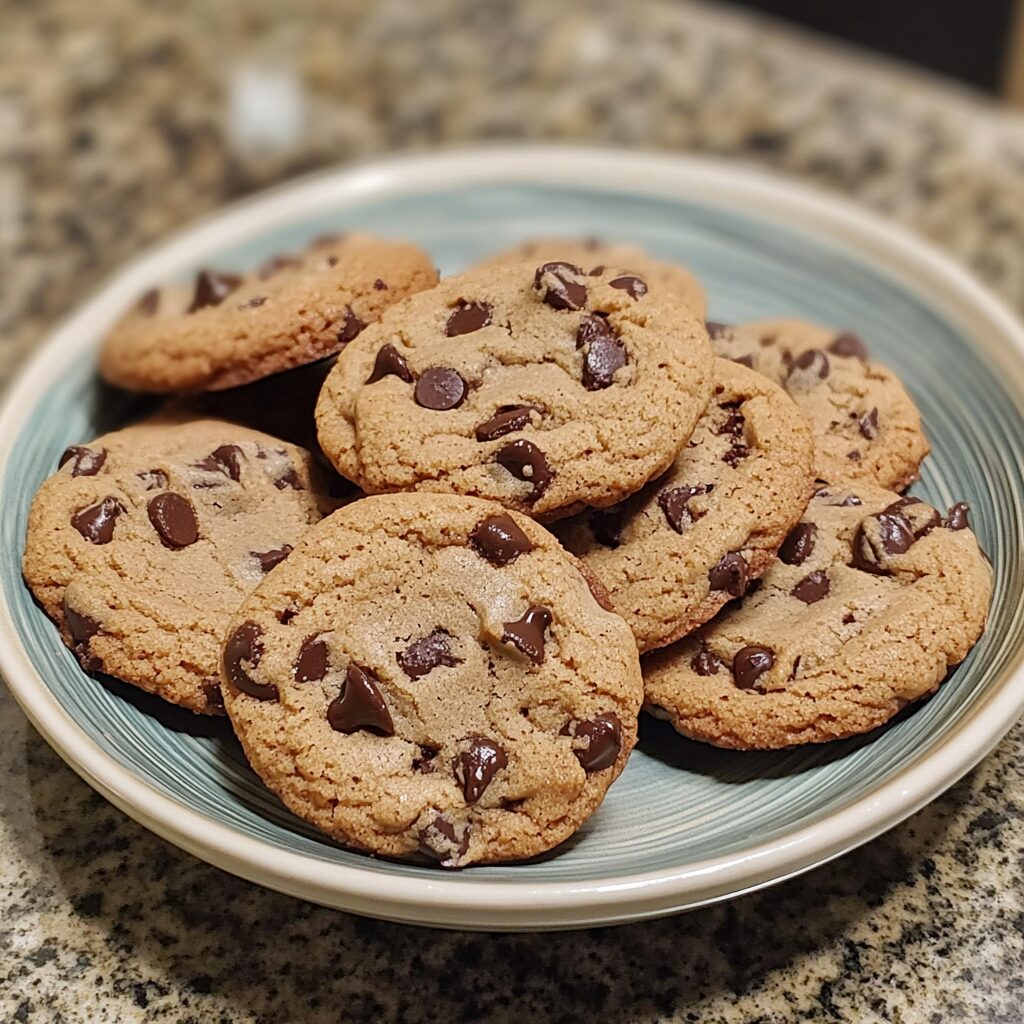 Small Batch Chocolate Chip Cookies presented in natural light with a homemade look