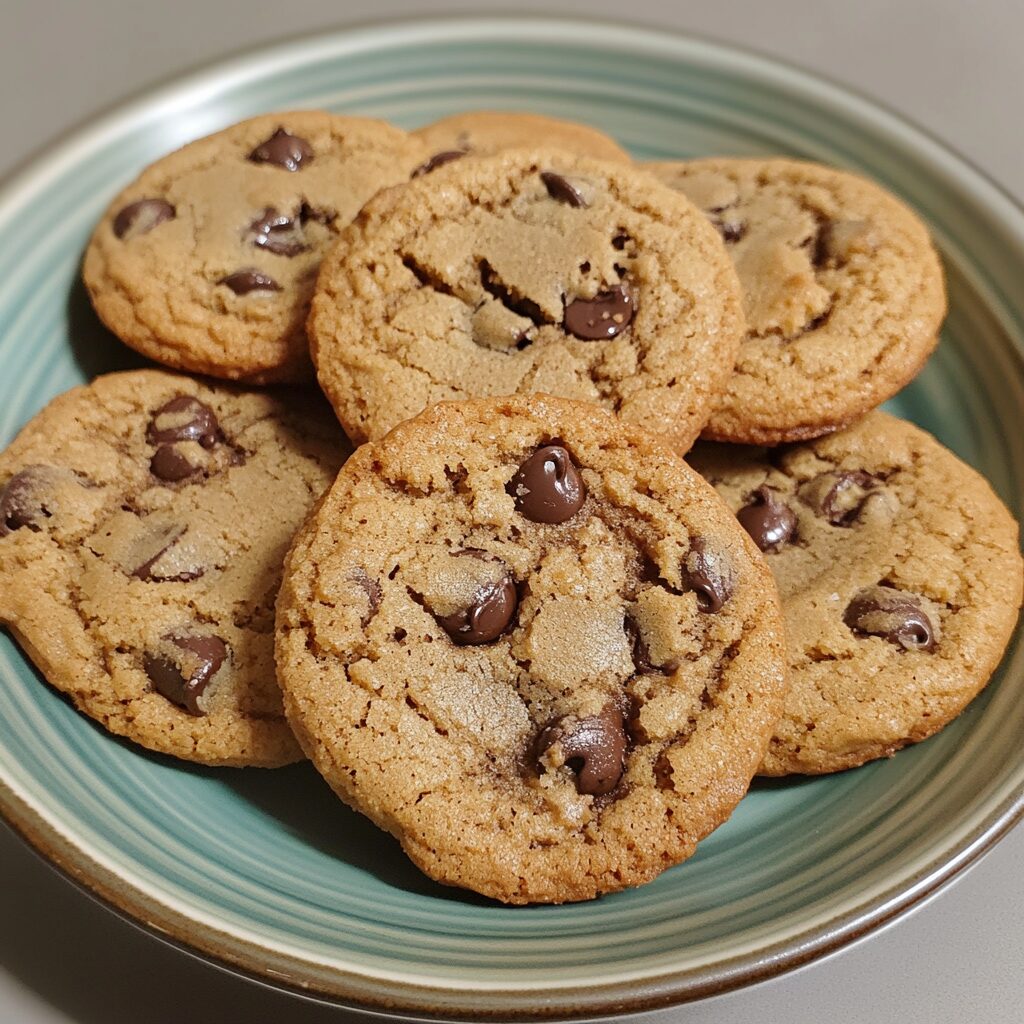 Subway-Style Chocolate Chip Cookies presented in natural light with a homemade look
