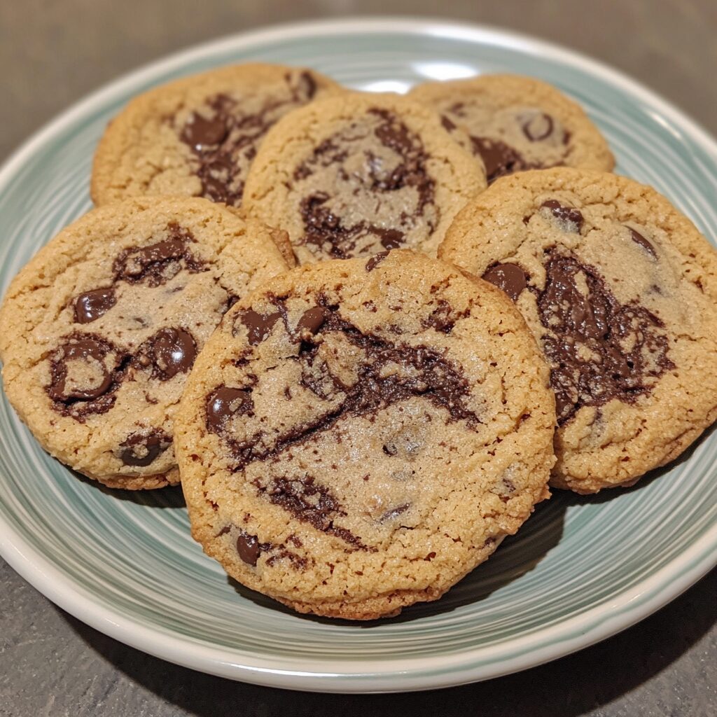 The Best Chewy Chocolate Chip Cookies presented in natural light with a homemade look