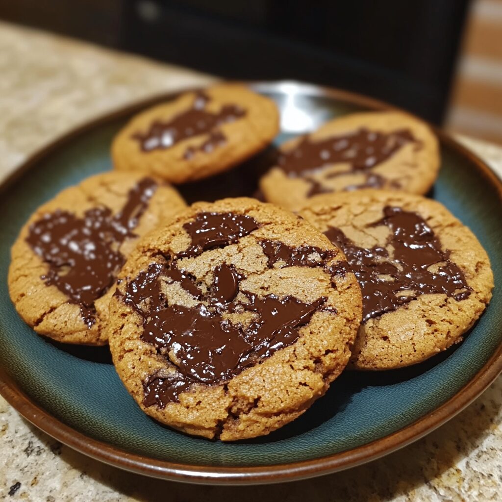 Ultra Thick & Chewy Chocolate Chip Cookies My Country Table presented in natural light with a homemade look