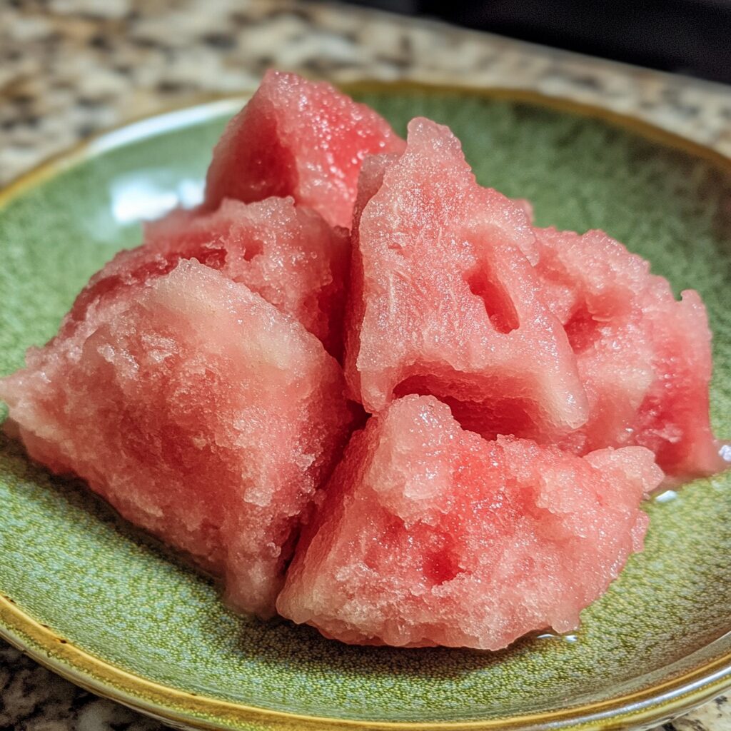 Watermelon Slushie Recipe (Only 4 Ingredients!) presented in natural light with a homemade look