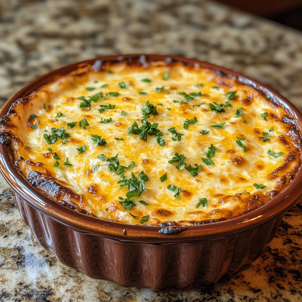 Homemade why the cheesy party dip guests beg you to bring again thanks to ranch in a serving dish in a bright kitchen