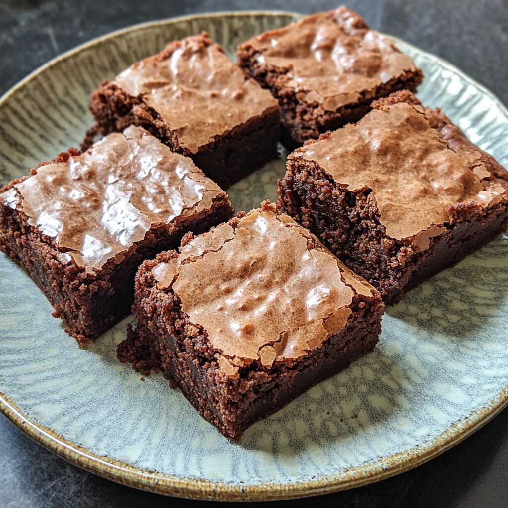 the BEST fudgy brownies presented in natural light with a homemade look