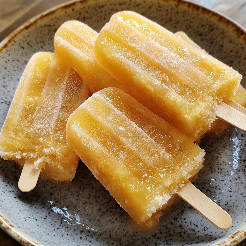 2-ingredient Pineapple Popsicles presented in natural light with a homemade look