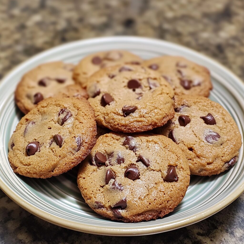 Award-Winning Chocolate Chip Cookies presented in natural light with a homemade look