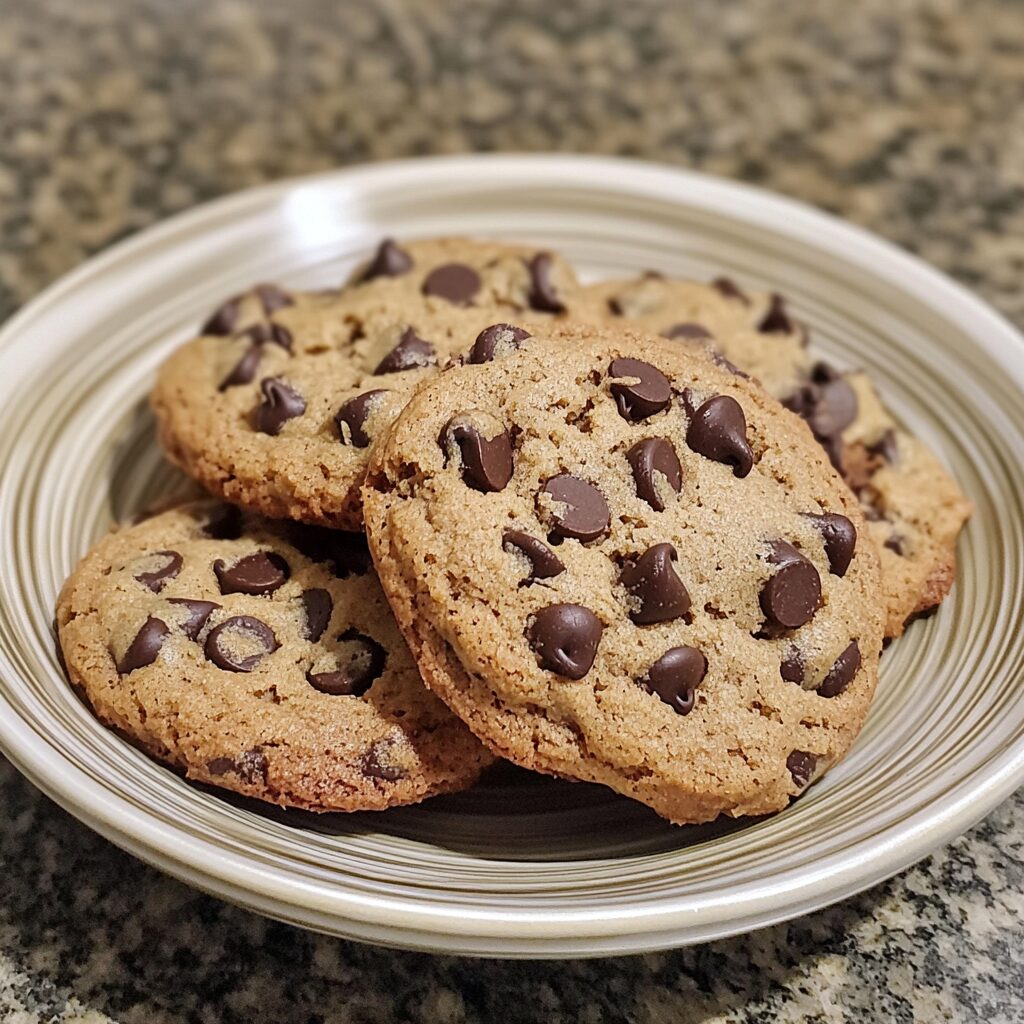 Banana Bread Chocolate Chip Cookies presented in natural light with a homemade look