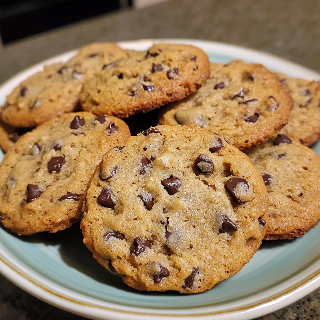 Best Banana Bread Chocolate Chip Cookies presented in natural light with a homemade look