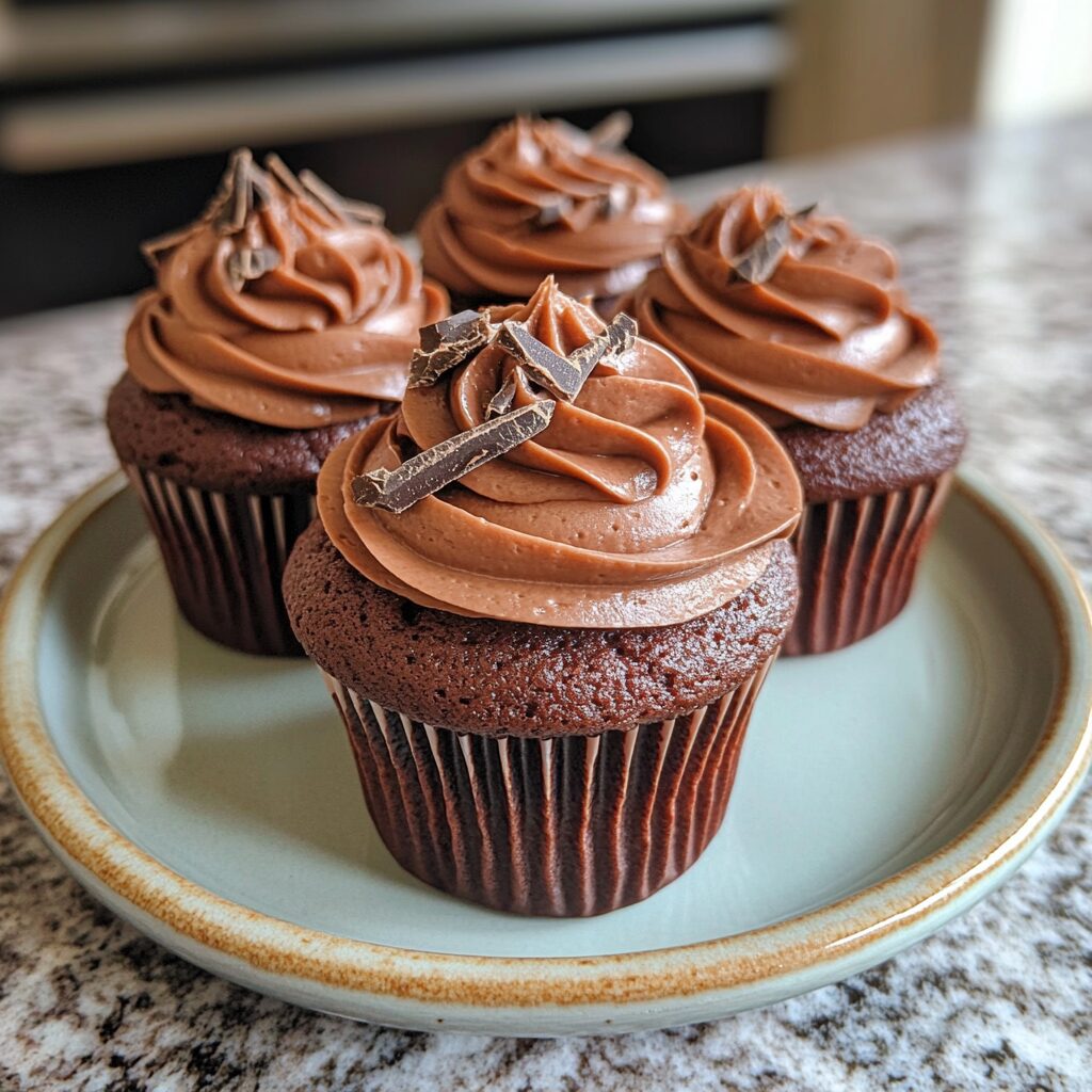 Best Homemade Chocolate Cupcake Recipe Must Try Cupcakes presented in natural light with a homemade look