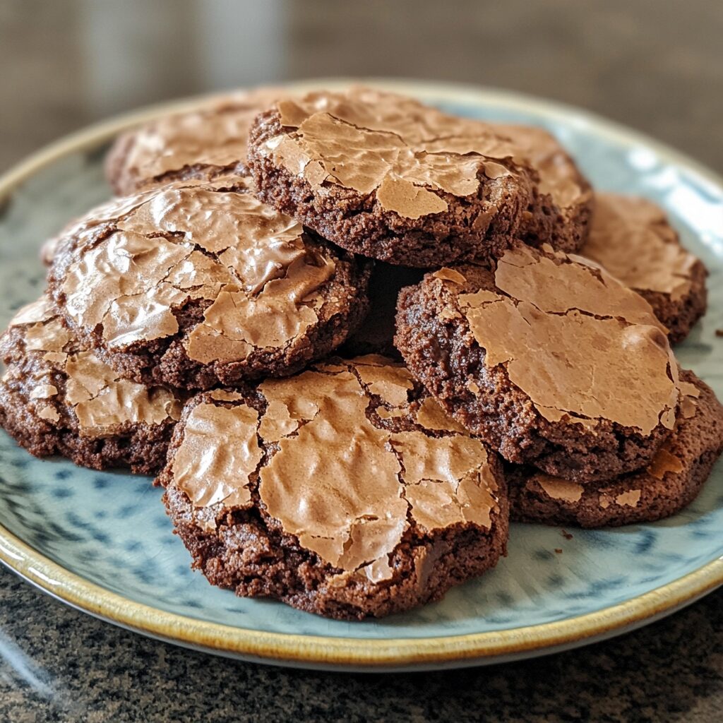 Brownie Cookies presented in natural light with a homemade look
