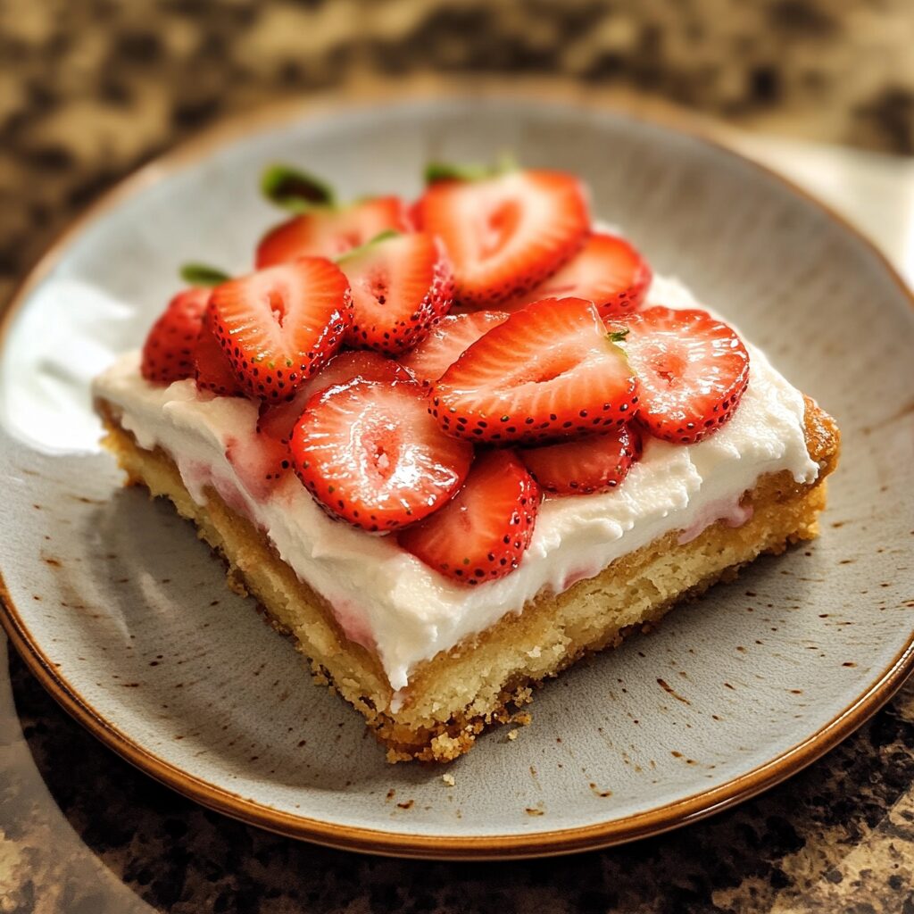 EASY Homemade Strawberry Shortcake presented in natural light with a homemade look
