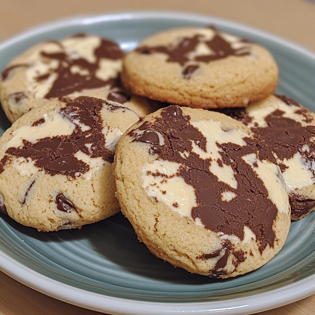 Easy Cheesecake Cookies Recipe with Chocolate Chips presented in natural light with a homemade look