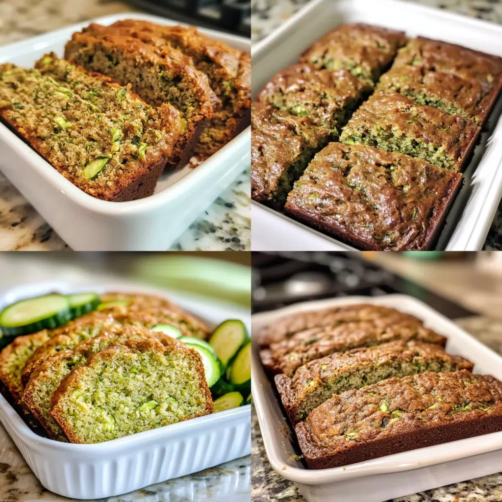 Easy Zucchini Bread Recipe in a homemade serving dish with a fresh, appetizing finish